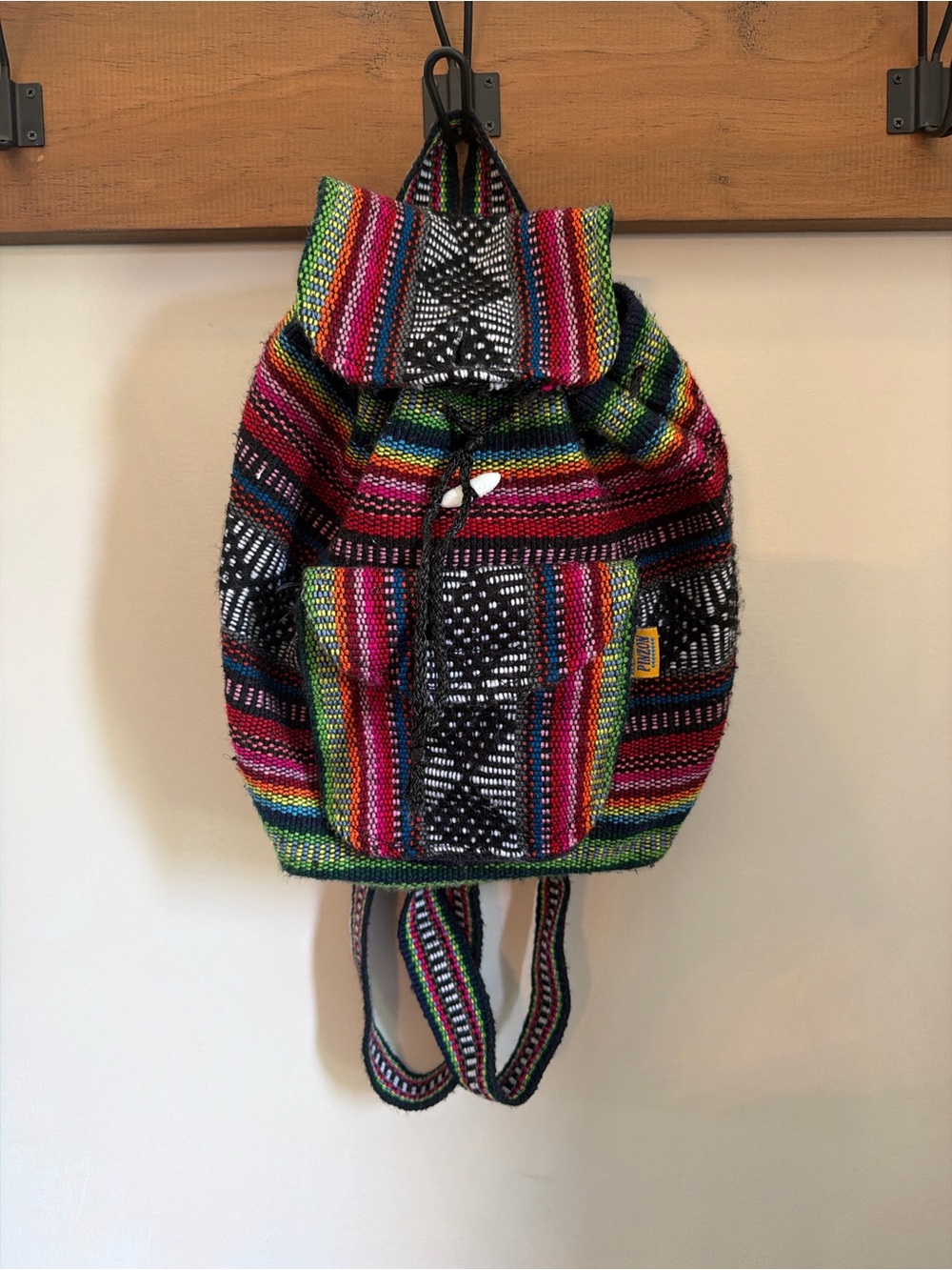 Pinzon Multicolor Striped Baja Backpack, Made in Mexico